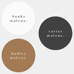 Etiquetas Nome à prova d'água do Boho Arco-Íris Simples