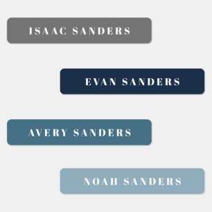 Etiquetas Nome à prova d'água do Boho Arco-Íris Simples