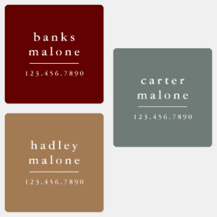 Etiquetas Nome à prova d'água do Boho Arco-Íris Simples