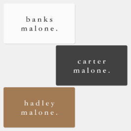 Etiquetas Nome à prova d'água do Boho Arco-Íris Simples