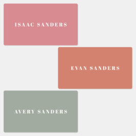 Etiquetas Nome à prova d'água do Boho Arco-Íris Simples