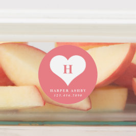 Etiquetas Nome à prova d'água do Coração Arco-Íris