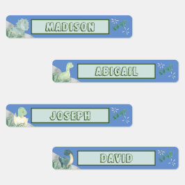 Etiquetas Nome à prova d'água do Dinossauro Cinto Conjunto 2