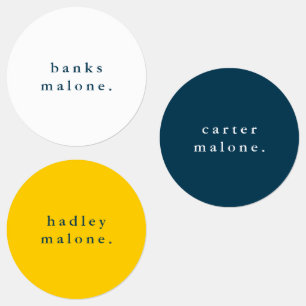 Etiquetas Nome à prova d'água para crianças das escolas simp