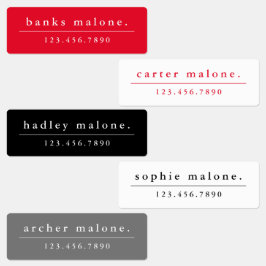 Etiquetas Nome à prova d'água para crianças das escolas simp