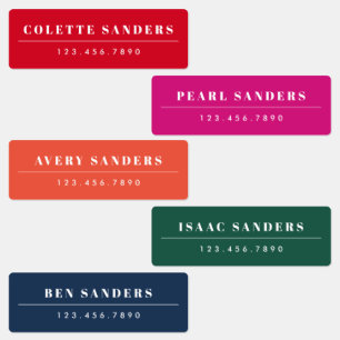 Etiquetas Nome à prova d'água simples do arco-íris