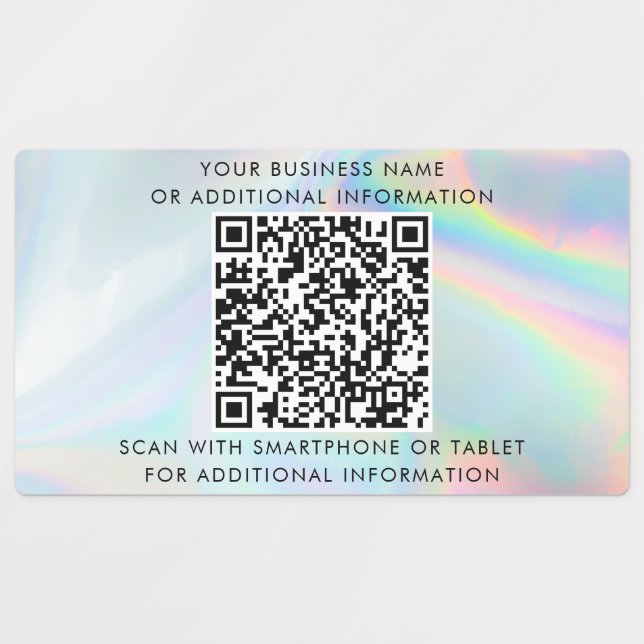 Etiquetas Nome comercial do código QR holográfico Personaliz (Design 1)
