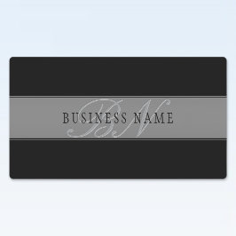 Etiquetas Nome comercial/outro texto de script editável eleg