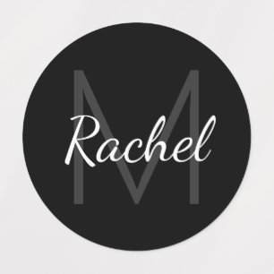 Etiquetas Nome da garota mimada  Preto e branco