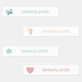 Etiquetas Nome da Menina de Cuidados de Dia da Escola