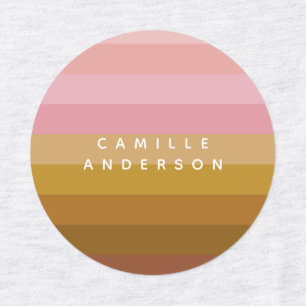 Etiquetas Nome das faixas Geométricas Rosa e Terracotta Boh