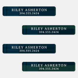 Etiquetas Nome de pré-disquete clássico de marinho verde de