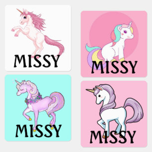 Etiquetas Nome do Ferro em Rótulos da Pequena Unicórn
