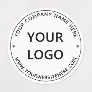 Etiquetas Nome do logotipo da sua empresa Promocional person