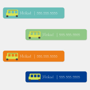 Etiquetas Nome do Ônibus Escolar da Classe de Veículo Número