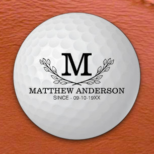 Etiquetas Nome do Padrão de Bola de Golfe Personalizada Mono