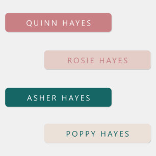 Etiquetas Nome Dusty Rosa Jade