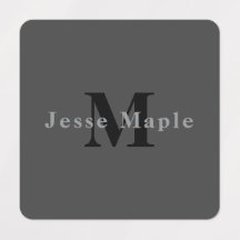 Nome e Monograma | Cinzas Escuras