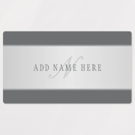 Etiquetas Nome Elegante e Letra Monográfica (ou outro texto)