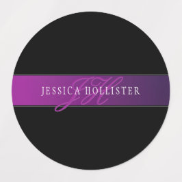 Etiquetas Nome Elegante e Monograma Inicial/s