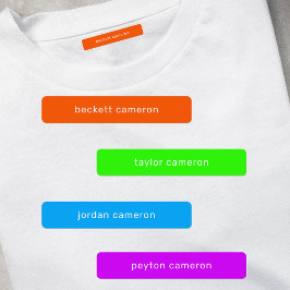 Etiquetas Nome Iron On Bright Clothing Labs