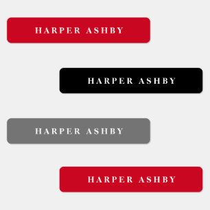 Etiquetas Nome Moderno à prova d'água das Cores Escolares