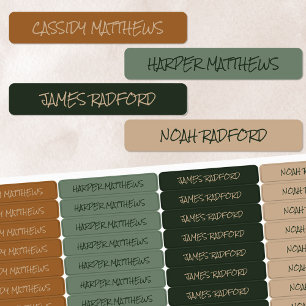 Etiquetas Nome Penitenciário Codificado por Cor da Floresta 