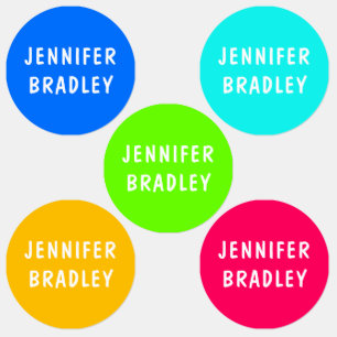 Etiquetas Nome Personalizado de Rapariga Neon Moderna