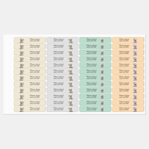 Etiquetas nome personalizado do filhote e número de telefone