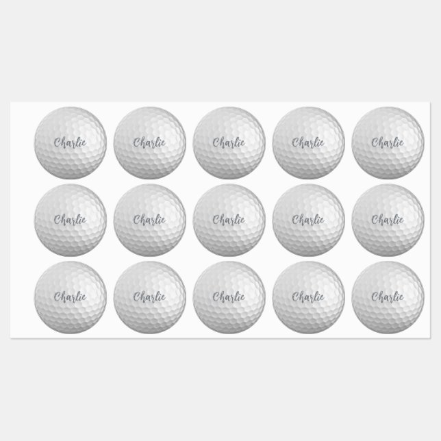 Etiquetas Nome personalizado Golf Ball (Folha)