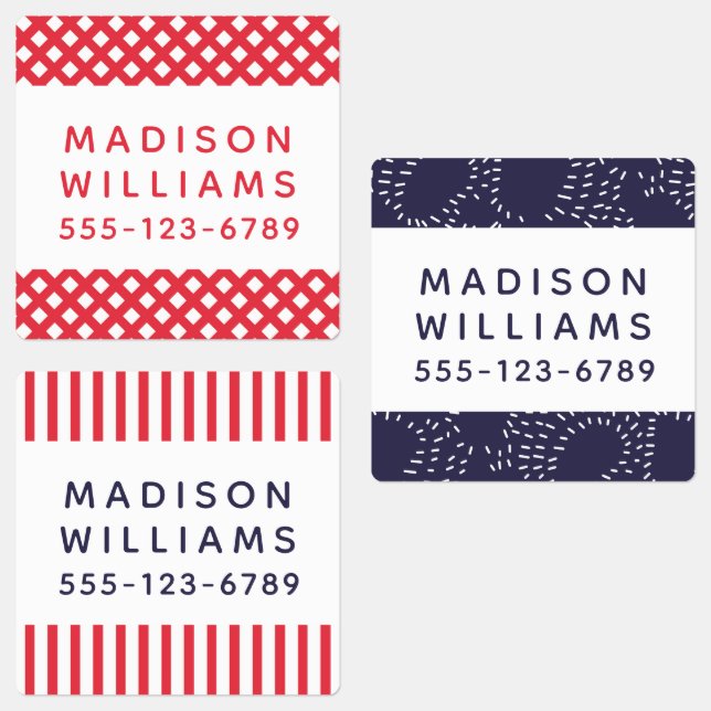 Etiquetas Nome Personalizado Moderno à prova d'água adesiva (Grupo)