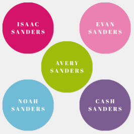 Etiquetas Nome Simples de Vestuário do Arco-Íris à Prova de 