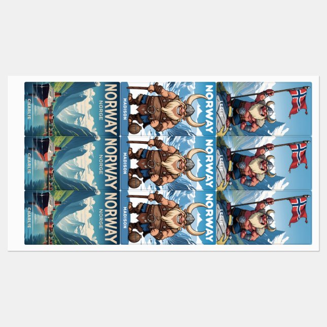 Etiquetas Nomes personalizados na Noruega (Folha)