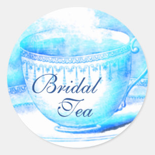 Etiquetas nupciais do Teacup da aguarela