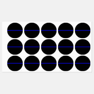 Etiquetas O conceito simbólico de linha azul fina