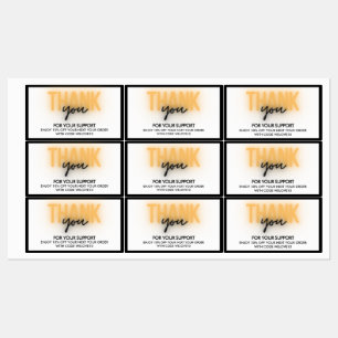 Etiquetas Obrigado Código de desconto para pequenas empresa