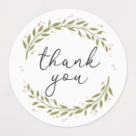 Etiquetas Obrigado Greenery