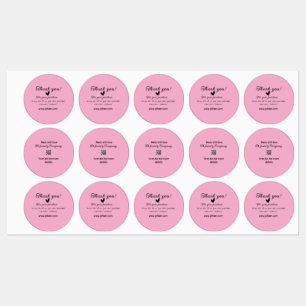 Etiquetas Obrigado por adquirir detalhes comerciais da famíl