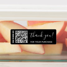 Obrigado Por Comprar Código QR Personalizado Preto