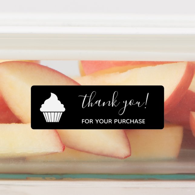 Etiquetas Obrigado Por Comprar Logotipo Personalizado Preto (Afixado)