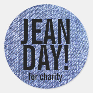 Etiquetas ocasionais do dia de calças de ganga do