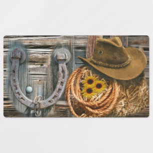 Etiquetas Oeste: Ferradura de Cowboy Hat Lasso