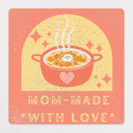 Etiquetas Orange Vintage Mãe feita por Amor