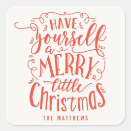 Etiquetas ou adesivos de Natal pequenos para feliz