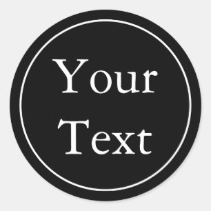 Etiquetas ou adesivos Pretos e Brancos com Texto P