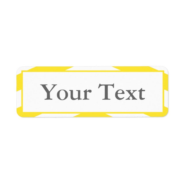 Etiquetas ou Etiquetas Amarelas e Brancas com Text (Frente)