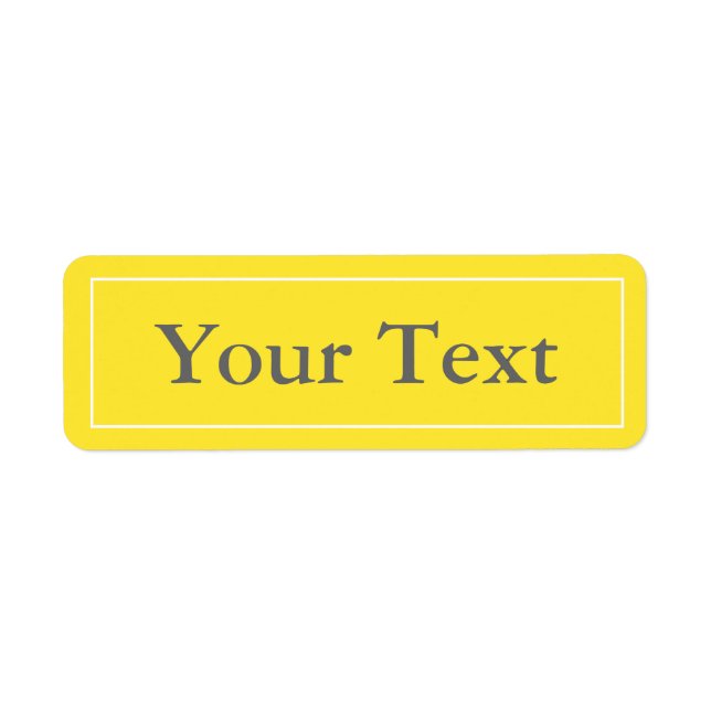 Etiquetas ou Etiquetas Amarelas e Brancas com Text (Frente)