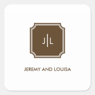 Etiquetas ou Etiquetas para Presente em Monograma