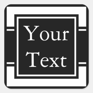 Etiquetas ou etiquetas pretas & brancas com texto