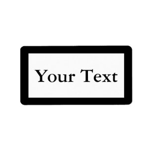 Etiquetas ou etiquetas pretas & brancas com texto